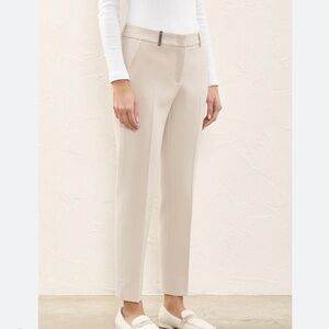 Peserico Stretch Cotton Gabardine Tailored Cigarette Trousers